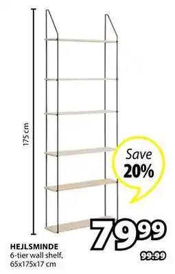 JYSK HEJSLMINDE 6-tier wall shelf offer