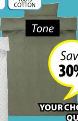 JYSK TONE DUVET COVER SET offer