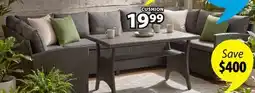 JYSK AGERMOSE XL Patio corner high dining set with storage offer