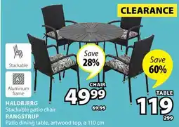 JYSK HALDBERG Stackable patio chair offer