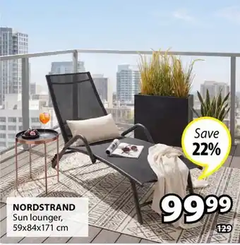 JYSK NORDSTRAND Sun lounger offer