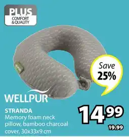 JYSK WELLPUR STRANDA Memory foam neck pillow offer