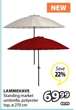 JYSK LAMMEHAVE Standing market umbrella offer