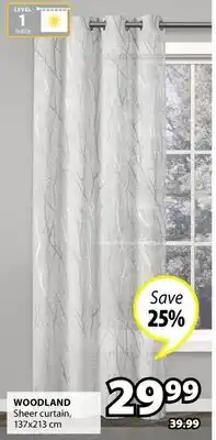 JYSK WOODLAND Sheer curtain offer