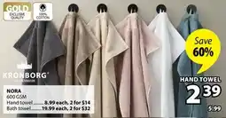 JYSK KRONBORG NORA HAND TOWEL offer