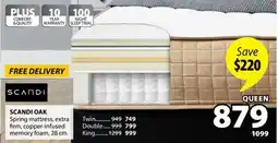 JYSK SCANDI OAK Spring mattress offer