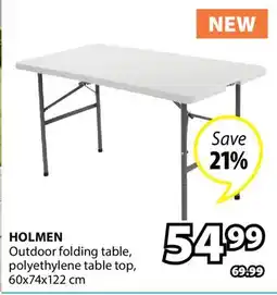 JYSK HOLMEN Outdoor folding table offer