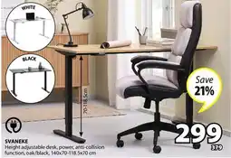 JYSK SVANEKE Height adjustable desk offer