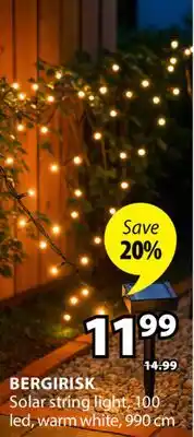 JYSK BERGIRISK Solar string light offer