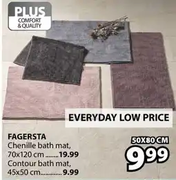 JYSK FAGERSTA Chenille bath mat offer