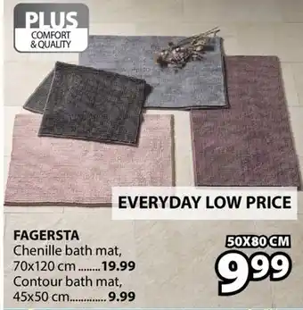 JYSK FAGERSTA Chenille bath mat offer