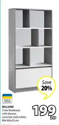 JYSK BILLUND 3-tier bookcase offer