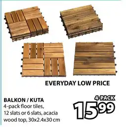 JYSK BALKON / KUTA 4-pack floor tiles offer