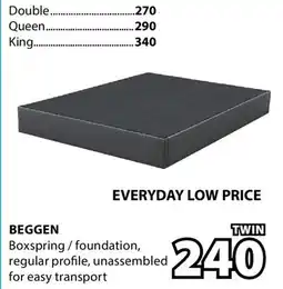 JYSK BEGGEN Boxspring / foundation offer