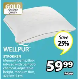 JYSK STROKKEN Memory foam pillow offer