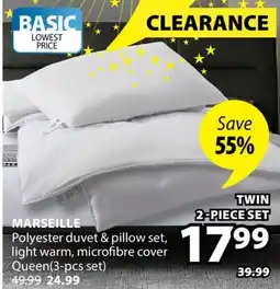 JYSK MARSEILLE Polyester duvet & pillow set offer