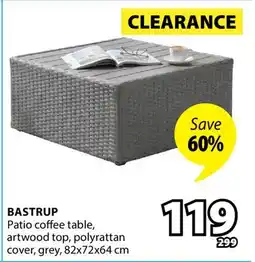 JYSK BASTRUP Patio coffee table offer