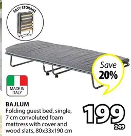 JYSK BAJLUM Folding guest bed offer
