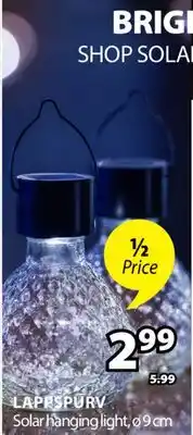 JYSK LAPPSPURV Solar hanging light offer