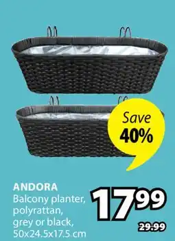 JYSK ANDORA Balcony planter offer
