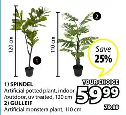 JYSK SPINDEL Artificial potted plant offer