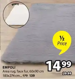 JYSK EMPOLI Area rug, faux fur offer