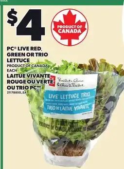Independent City Market PC LIVE RED, GREEN OR TRIO LETTUCE offer