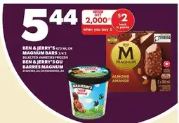 Independent City Market BEN & JERRY'S 473 ML OR MAGNUM BARS 3/4'S offer