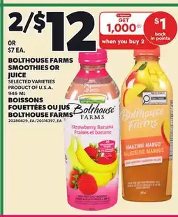 Independent City Market BOLTHOUSE FARMS SMOOTHIES OR JUICE offer