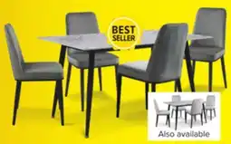 Leon's Emberly 5-Piece Sintered Stone Dining Set - Grey, Black offer