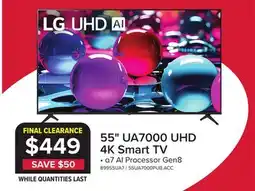 Leon's LG 55 4K Smart UHD TV 2025 - 55UA7000PUB.ACC offer