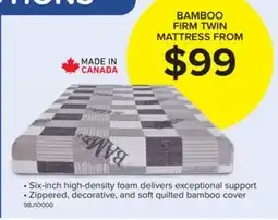 Leon's Bamboo Firm Twin Mattress offer