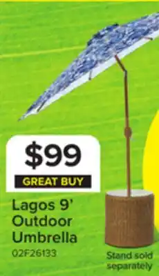 Leon's Lagos 9' Outdoor Umbrella - Blue offer