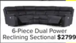 Leon's Haven 6-Piece Dual Power Reclining Sectional - Grey offer