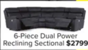 Leon's Haven 6-Piece Dual Power Reclining Sectional - Grey offer