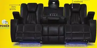 Leon's San Antonio Dual Power Reclining Sofa - Grey offer