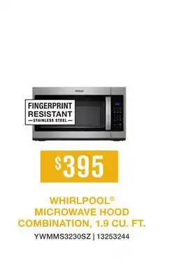 Leon's Whirlpool Fingerprint Resistant Stainless Steel Over-The-Range Microwave (1.9 Cu. Ft.) - YWMMS3230SZ offer