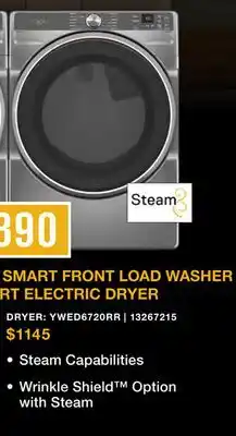 Leon's Whirlpool Radiant Silver Electric Dryer (7.4 Cu.Ft.) - YWED6720RR offer