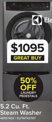 Leon's Electrolux Titanium Front Load Perfect Steam Washer with LuxCare Wash (5.2 Cu.Ft.) - ELFW7437AT offer