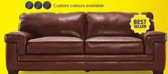 Leon's Stampede Leather Sofa - Chestnut offer