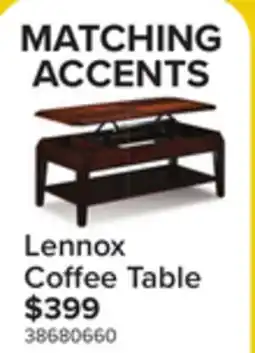 Leon's Lennox 47 Lift-Top Coffee Table - Walnut offer