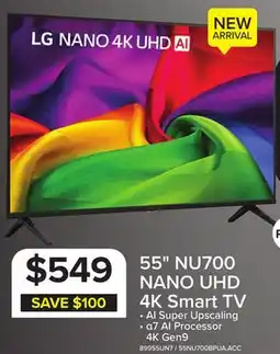 Leon's LG 55 4K Smart NANO UHD NU700 TV - 55NU700BPUA.ACC offer