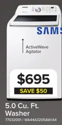 Leon's Samsung White Top Load Washer with ActiveWave Agitator (5.0 Cu.Ft) offer