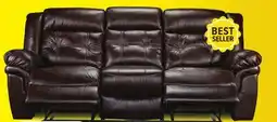 Leon's Cooper Leather Reclining Sofa - Brown offer