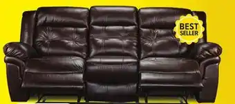 Leon's Cooper Leather Reclining Sofa - Brown offer