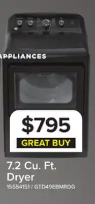 Leon's GE Diamond Grey Electric Dryer with SaniFresh Cycle (7.2 cu.ft.) - GTD49EBMRDG offer