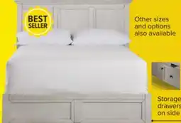 Leon's San Mateo 3-Piece Queen Storage Bed-Antique White offer