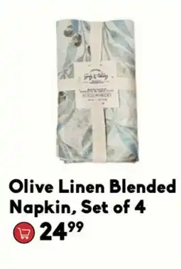 Sheridan Nurseries Olive Linen Blended Napkin offer