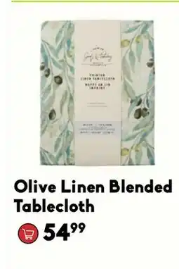 Sheridan Nurseries Olive Linen Blended Tablecloth offer