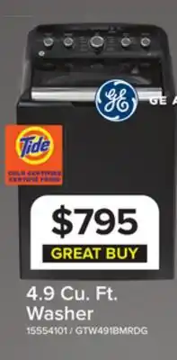 Leon's GE Diamond Grey Top Load Washer (4.9 Cu. Ft.) - GTW491BMRDG offer